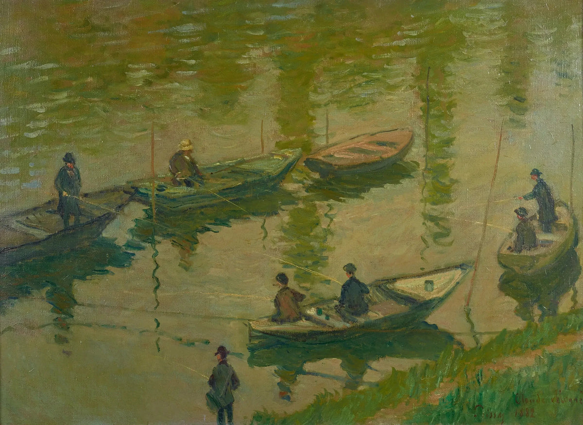 Pescadores no Sena em Poissy W748 - Claude Monet