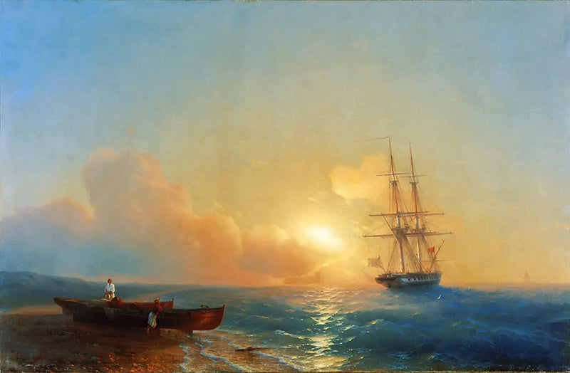 Pescadores na praia - Ivan Aïvazovski