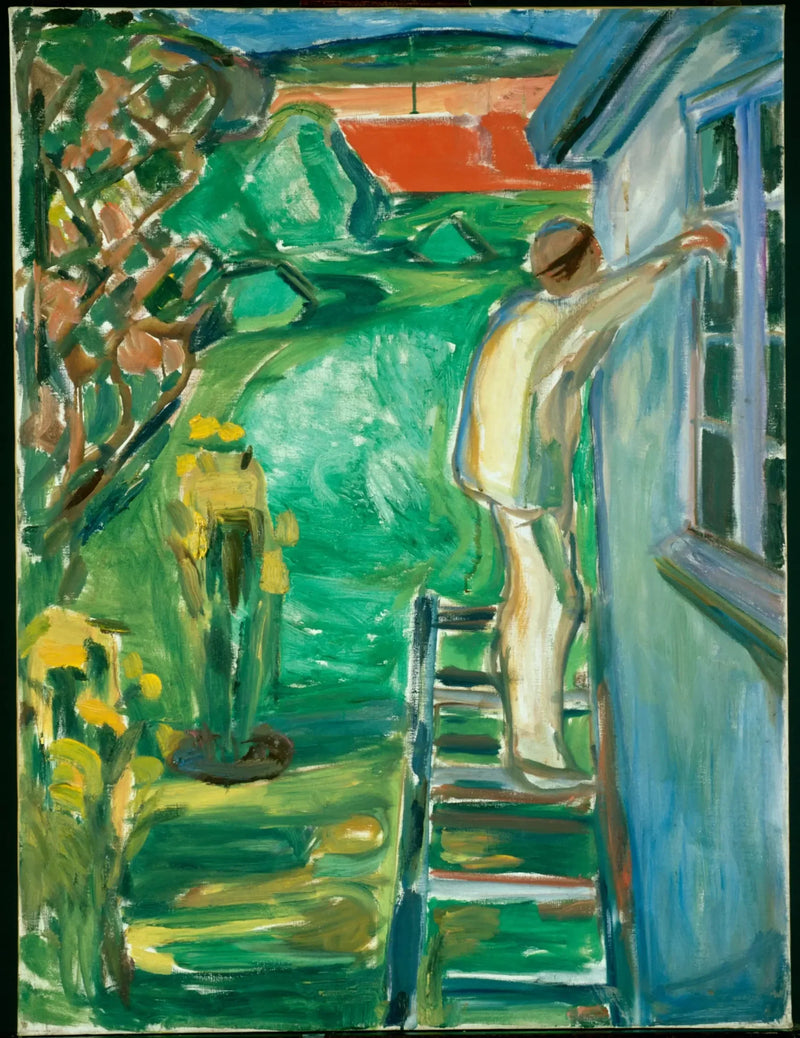 Pintor perto da parede - Edvard Munch
