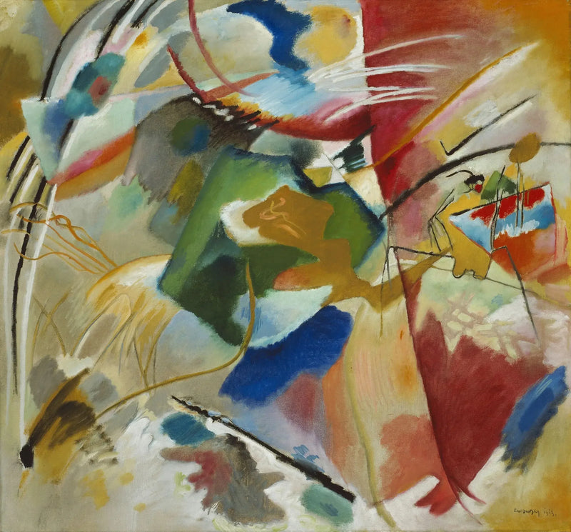 Pintura com centro verde - Vassily Kandinsky