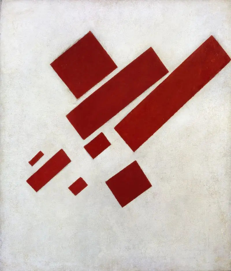 Pintura suprematista: oito retângulos vermelhos - Kazimir Malevich