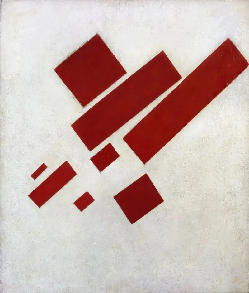 Pintura suprematista: oito retângulos vermelhos - Kazimir Malevich