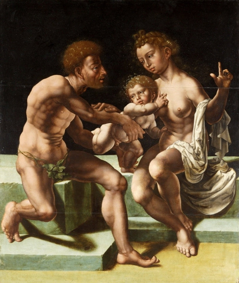 Pélée e Tétis com o jovem Aquiles. - Jan Gossaert