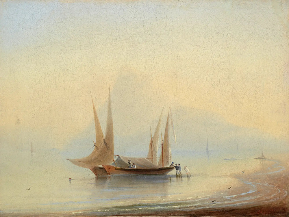 Péniche au bord de la mer - Ivan Aïvazovski - Alpha Reproduction