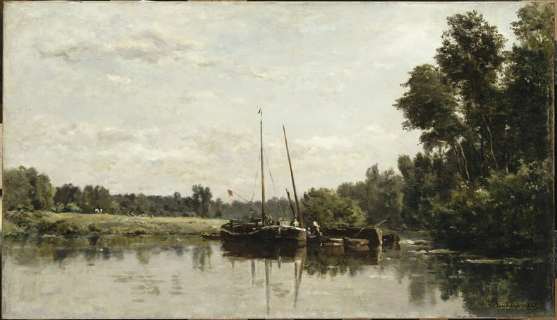 Les péniches - Charles-François Daubigny