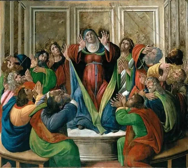 A Descida do Espírito Santo, por volta de 1495-1505 - Botticelli e oficina