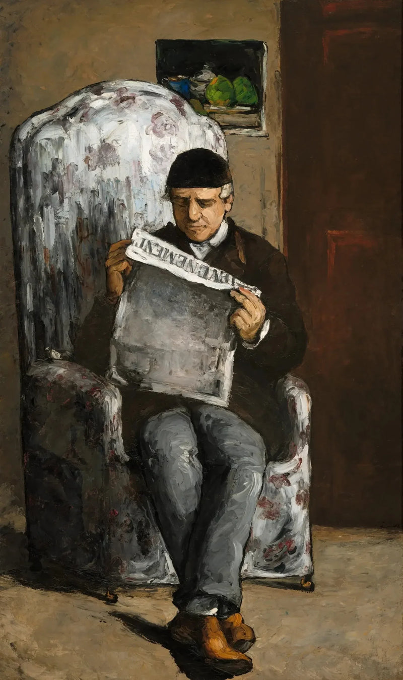 Pai do Artista lendo o Evento - Paul Cézanne