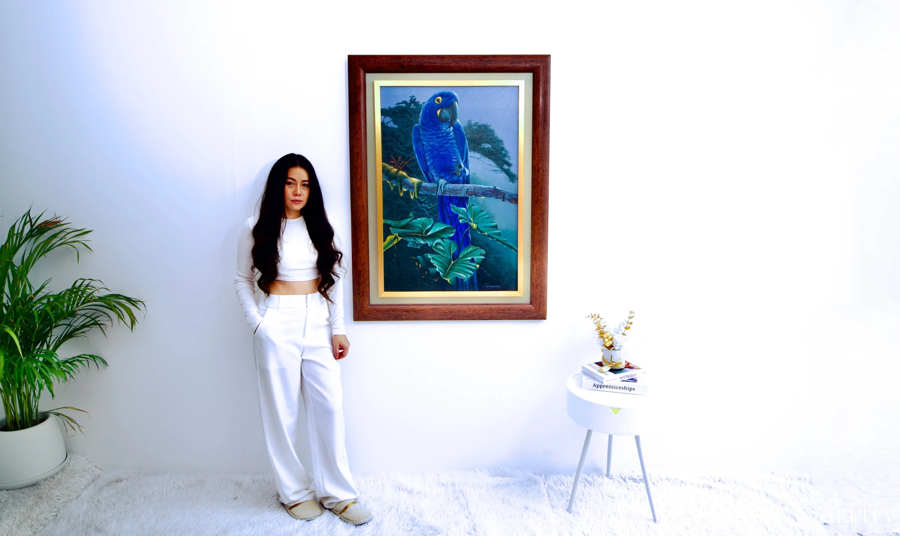 Blue Parrot in the Jungle - Hudsadayuth | 60 x 90 cm Reproductions de tableaux à la peinture à l’huile