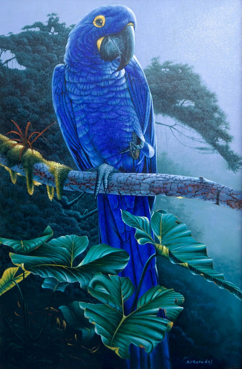 Papagaio Azul na Selva | 60 x 90 cm