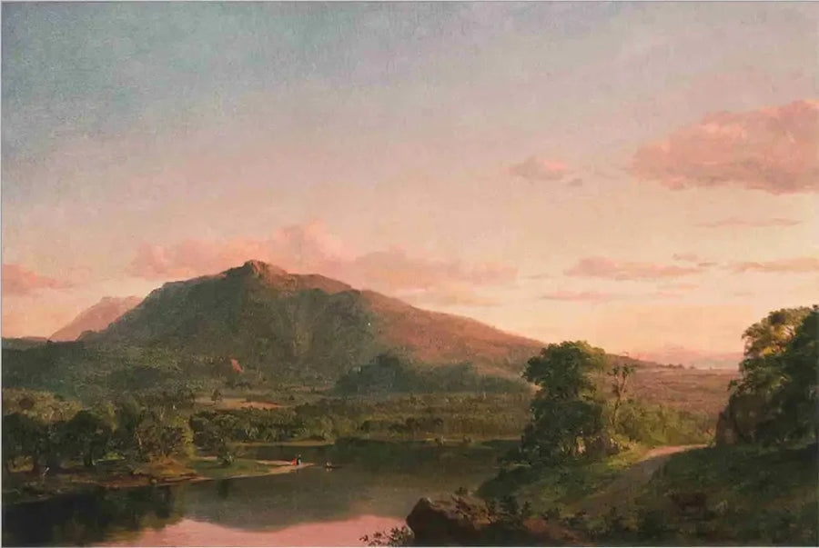 Personagens em uma paisagem da Nova Inglaterra - Frederic Edwin Church
