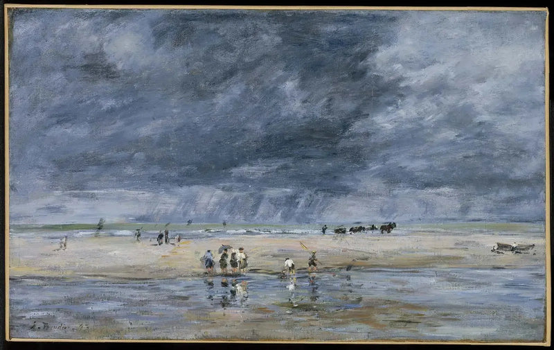 Personagens na praia - Eugène Boudin