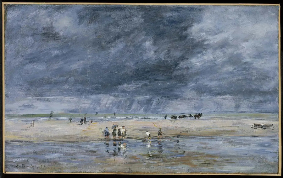 Personagens na praia - Eugène Boudin
