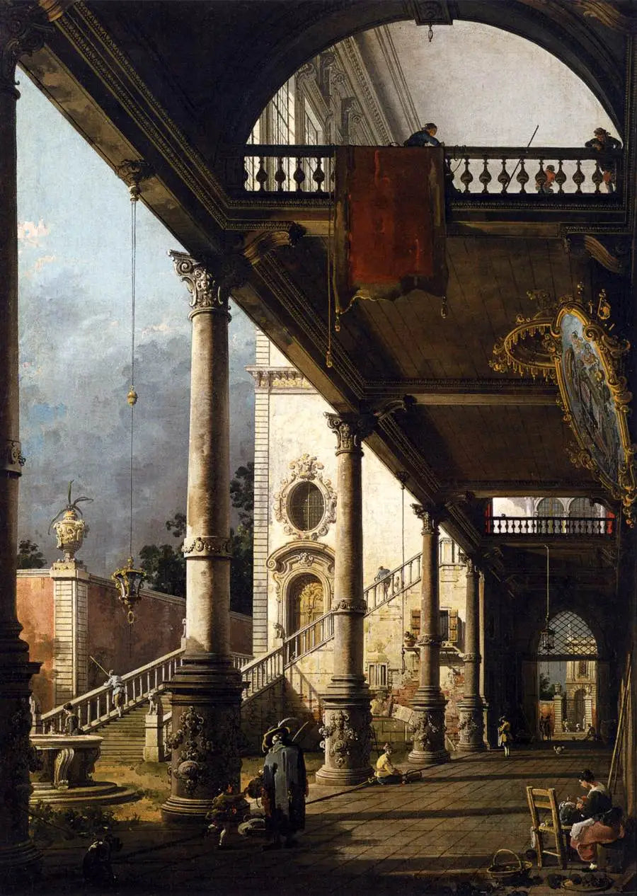 Perspective avec portique - Canaletto - Alpha Reproduction