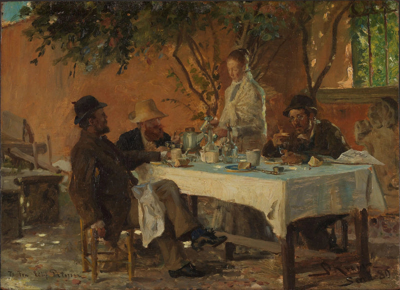 Pequeno-almoço em Sora - Peder Severin Krøyer