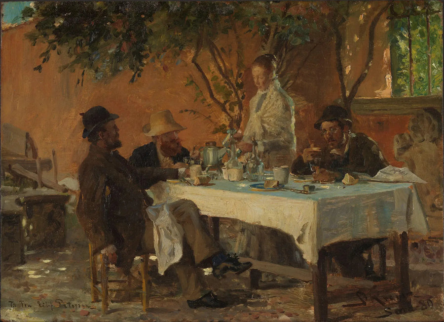 Pequeno-almoço em Sora - Peder Severin Krøyer