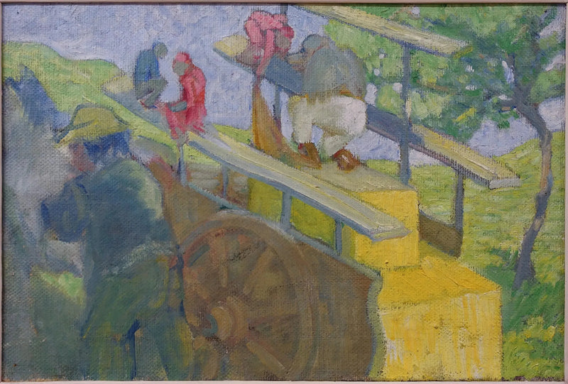 Pequeno macaco em um carrinho - Franz Marc