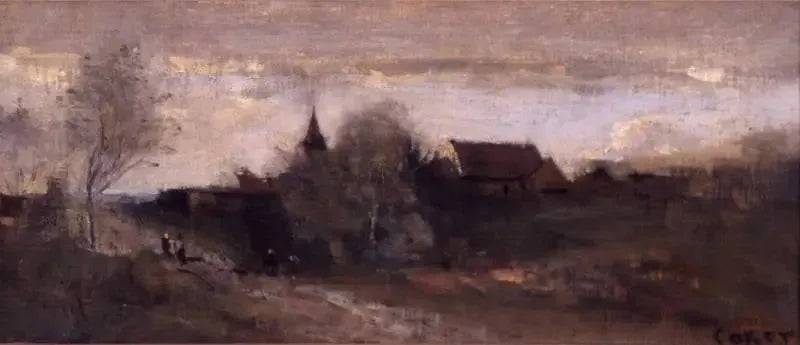 Pequena vila do Morvan - Jean-Baptiste Camille Corot
