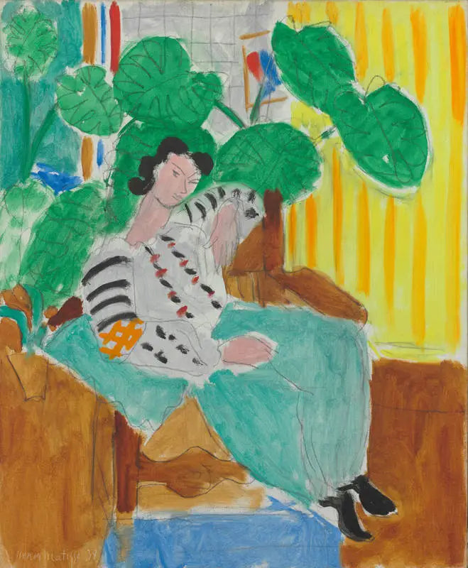 Pequena Blusa romena com folhagem - Henri Matisse