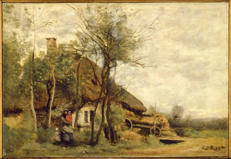 Pequena fazenda nos arredores de Saint-Lô - Jean-Baptiste Camille Corot