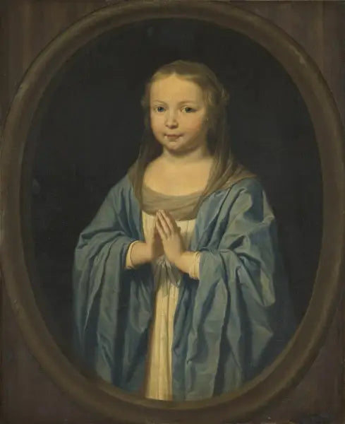 Menina pequena com mãos articuladas - Philippe de Champaigne