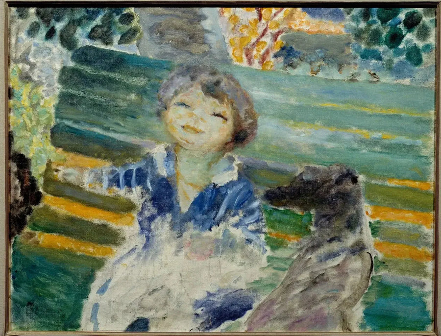 Menina pequena e seu cachorro - Pierre Bonnard