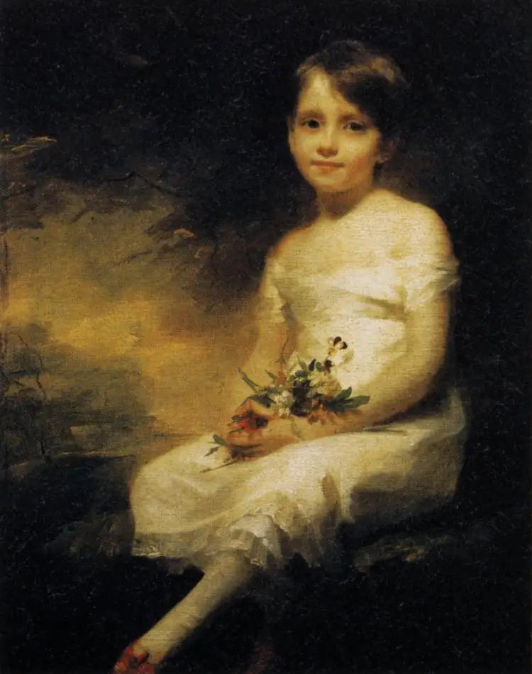 Pequena Menina Locatária das Flores - Henry Raeburn