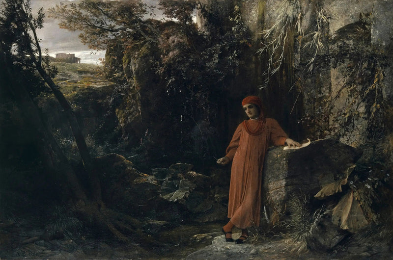Pétrarque na fonte de Vaucluse - Arnold Böcklin