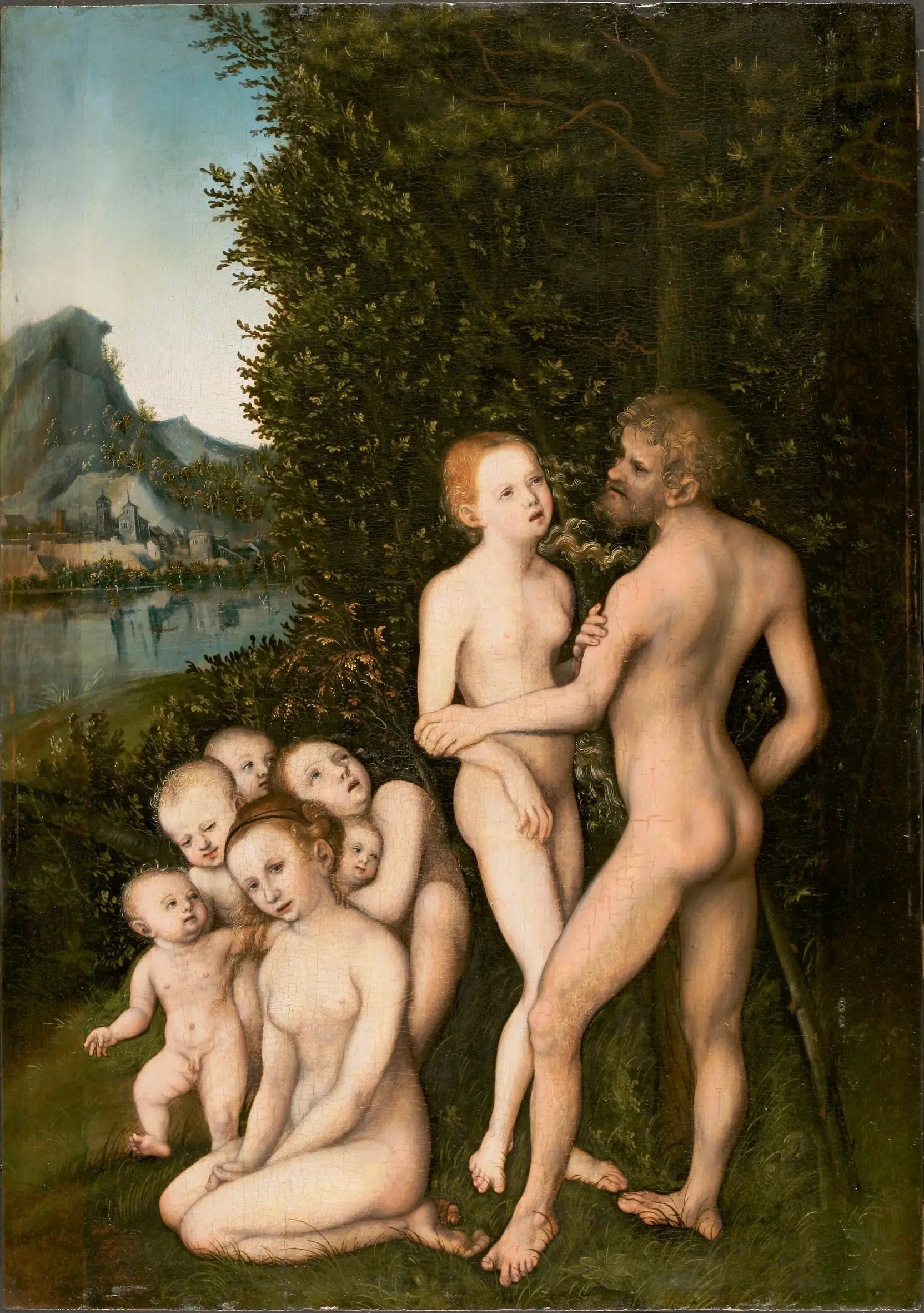Peuples primitifs - Lucas Cranach the Elder image 1 copie de tableau peinte à la main