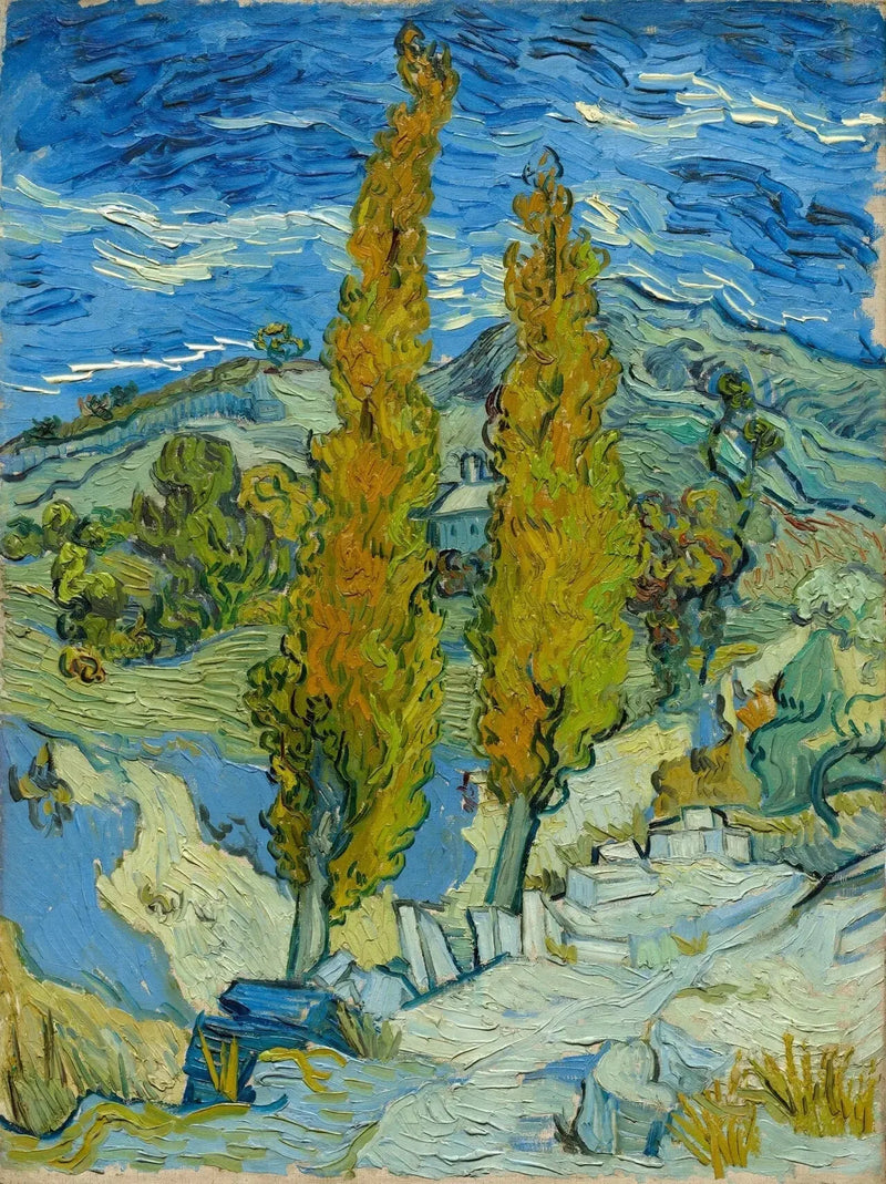 Árvores de choupo em Saint-Rémy - Vincent van Gogh