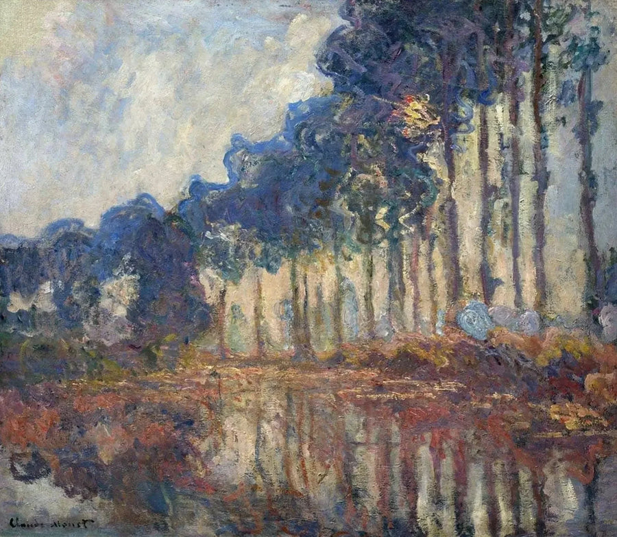 Os choupos, outono - Claude Monet