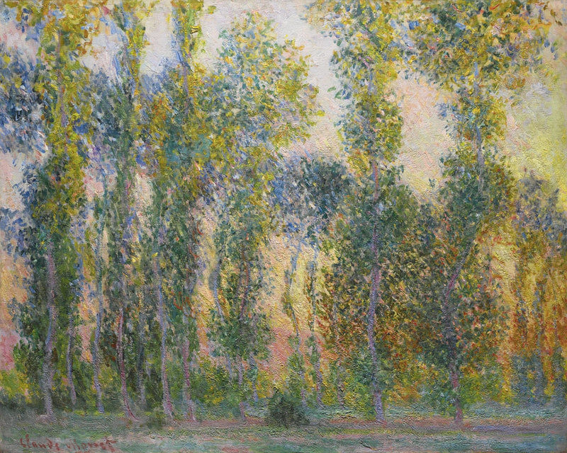 Choupos em Giverny W1156 - Claude Monet