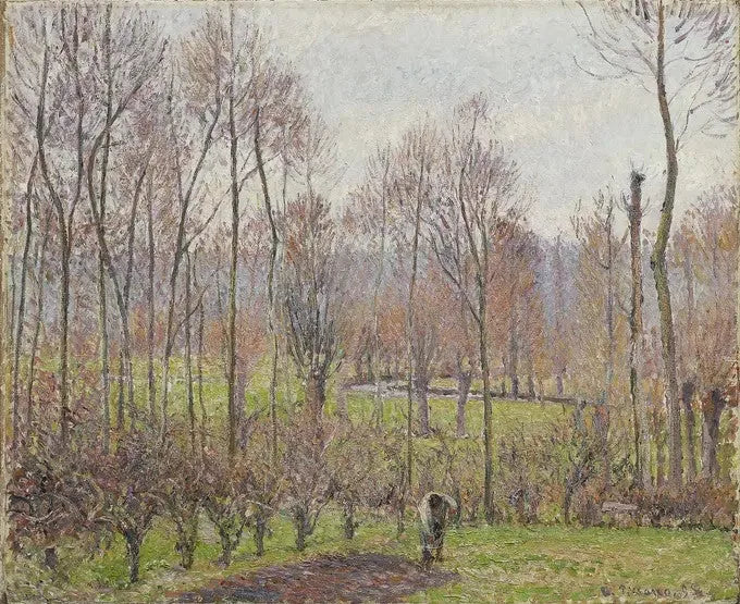 Populares, tempo cinza, Éragny - Camille Pissarro