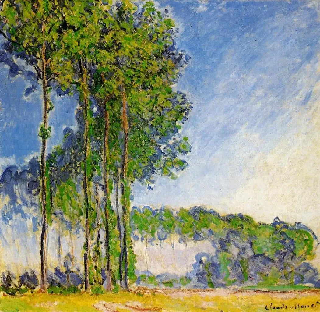Peupliers, vus du marais de Claude Monet, 1891 – Fitzwilliam Museum PD.9-1966, Wildenstein 1313