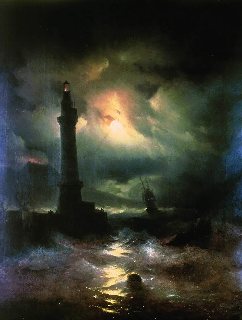 Farol napolitano. - Ivan Aïvazovski