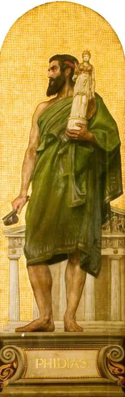 Phidias (c. 480 a.C. – c. 430 a.C.) (concepção de um mosaico no Victoria and Albert Museum) - Edward Poynter