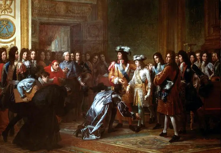 Philippe de França, duque de Anjou, proclama-se rei da Espanha sob o nome de Filipe V, 16 de novembro de 1700 - François Gérard