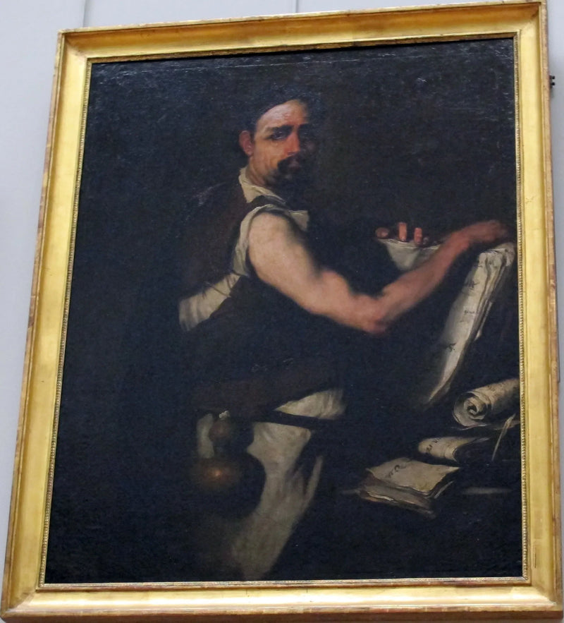 Filósofo com uma garrafinha na cintura - Luca Giordano