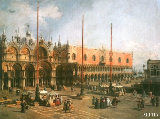 Piazza Saint Marco regardant vers le sud-est - Canal Giovanni Antonio - Reproductions de tableaux et peintures haut de gamme