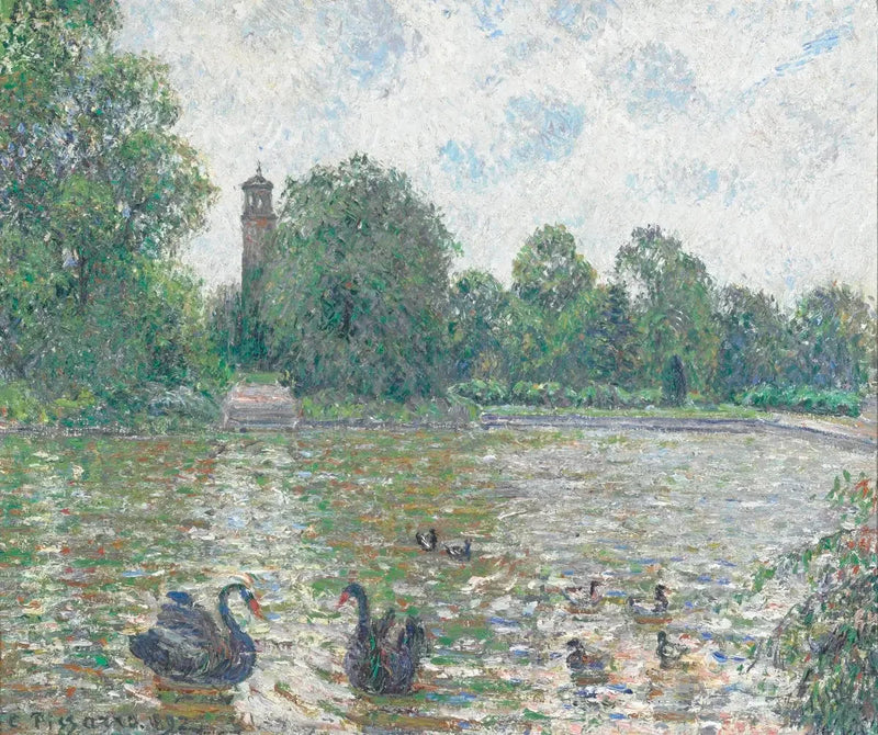Peça de água em Kew, Londres - Camille Pissarro