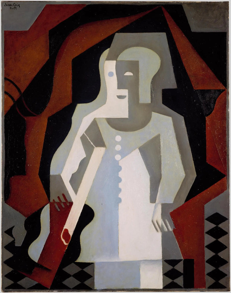 Pierrot com violão - Juan Gris