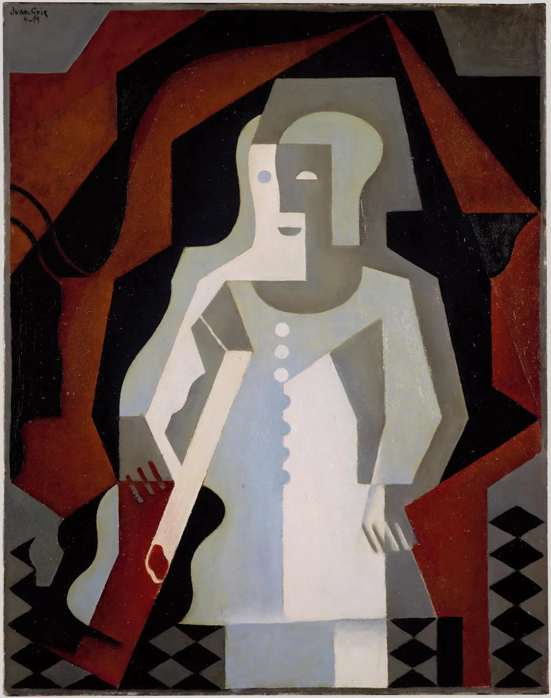 Pierrot com violão - Juan Gris