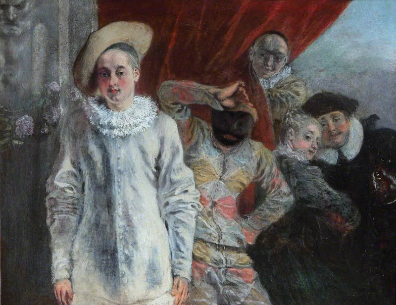 Pierrot, Arlequim e Scapin - Antoine Watteau