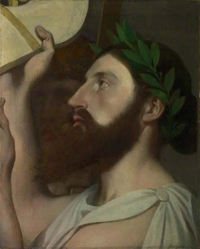 Píndaro oferecendo sua lira a Homero - Jean-Auguste-Dominique Ingres