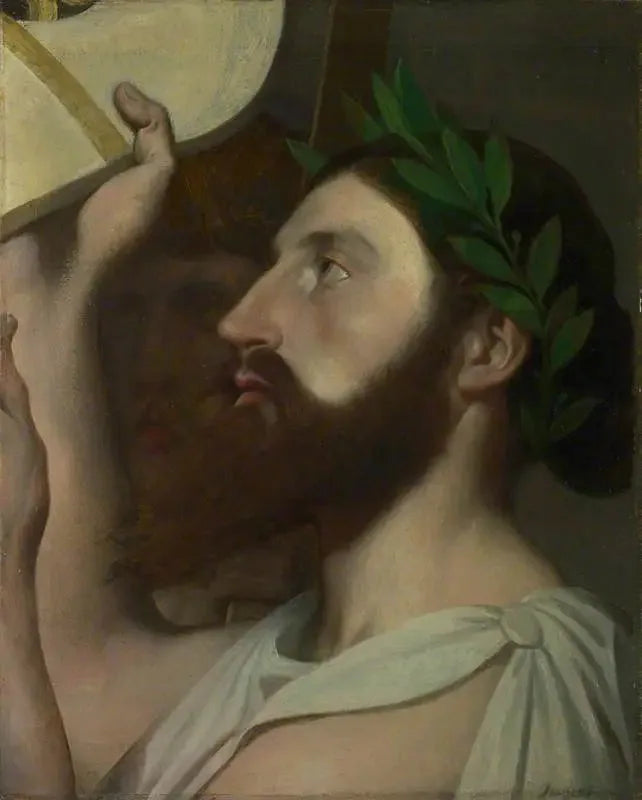 Píndaro oferecendo sua lira a Homero - Jean-Auguste-Dominique Ingres