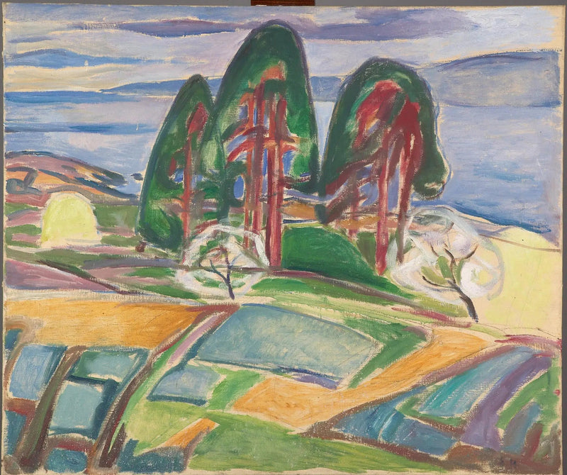 Alfinetes e Árvores Frutíferas em Flor - Edvard Munch