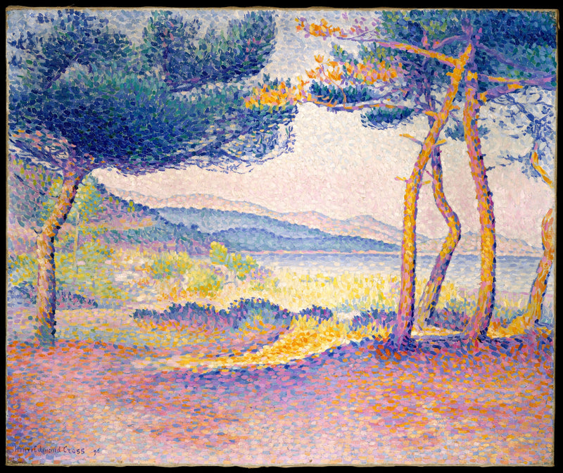 Pinos ao longo da costa - Henri-Edmond Cross