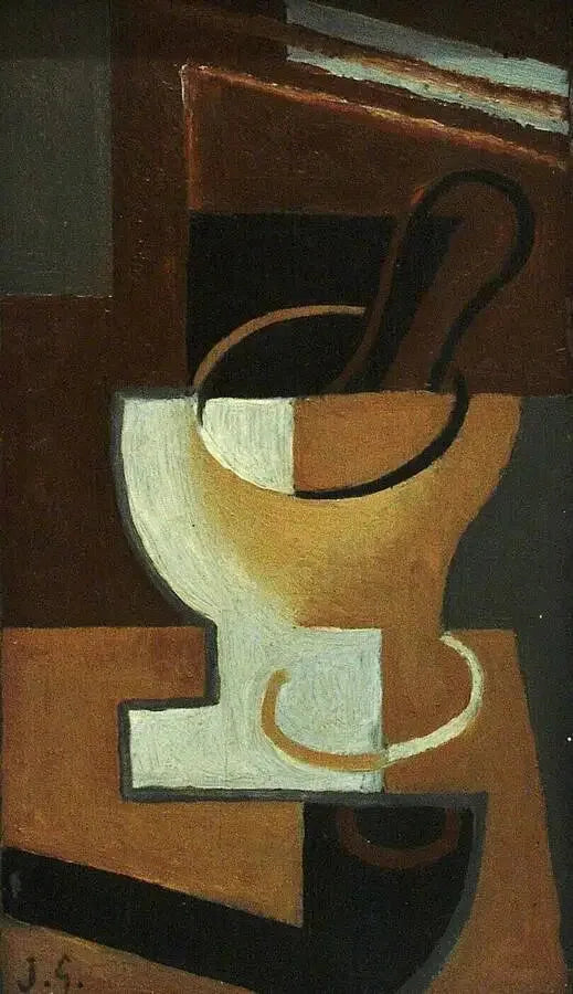 Caneta, colher e colher de chá - Juan Gris