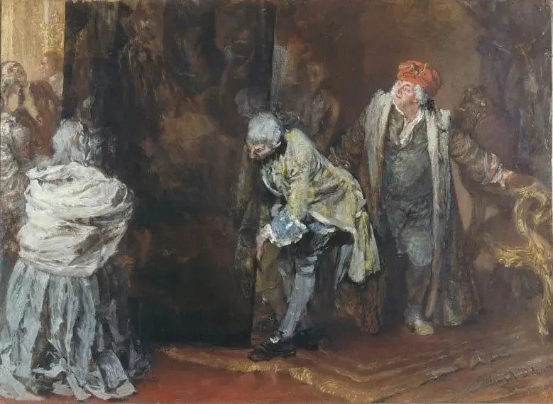 Dê lugar ao grande Rafael - Adolph von Menzel