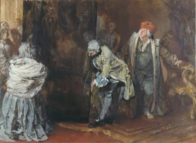Dê lugar ao grande Rafael - Adolph von Menzel