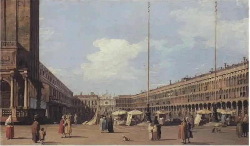 Praça de São Marcos, em frente à igreja de San Geminiano - Canaletto